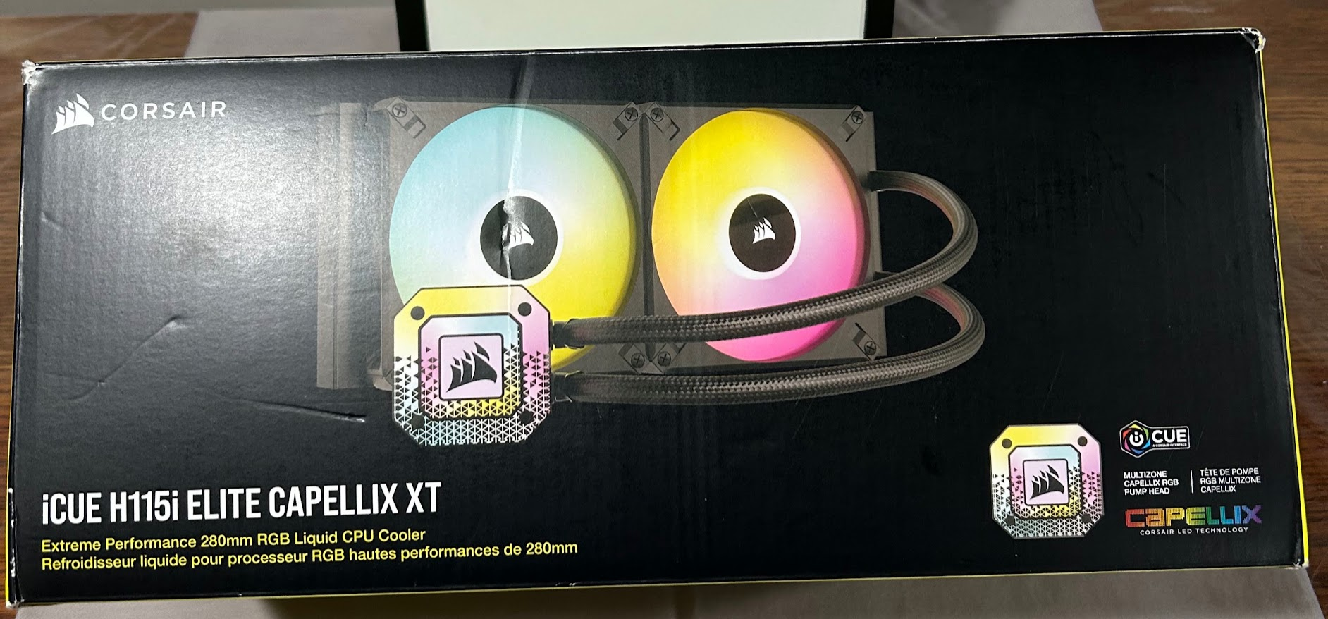 Corsair iCUE H115i Elite Capellix XT 280mm cooler box