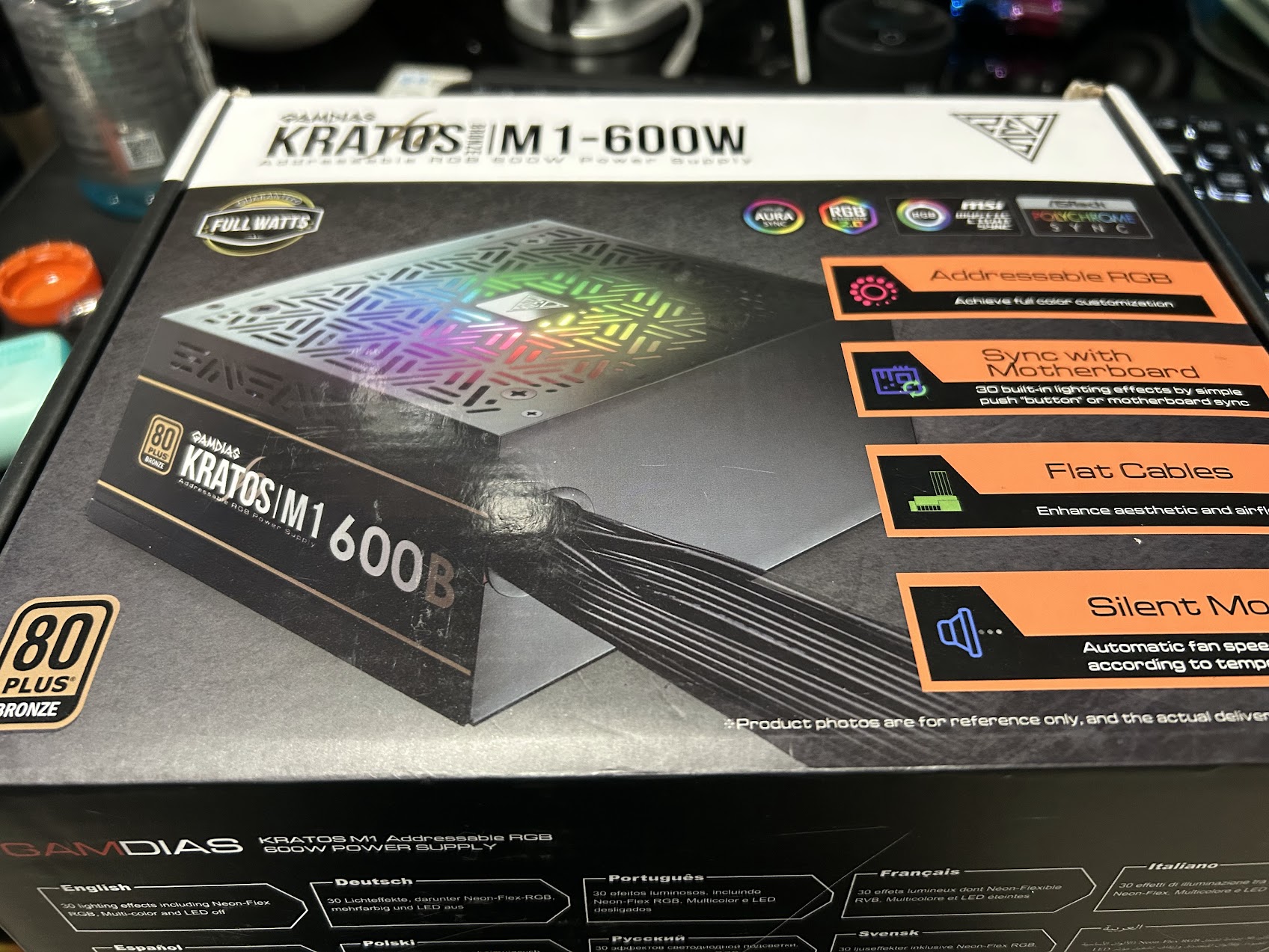 GAMDIAS KRATOS M1-600B power supply retail box