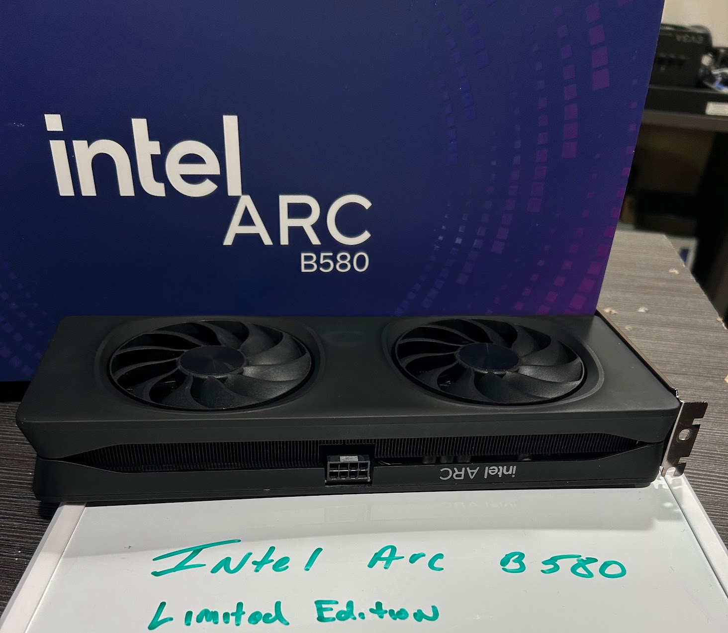 Intel Arc B580 Limited Edition product label