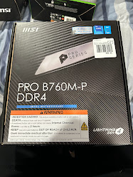 MSI PRO B760M-P DDR4 motherboard box